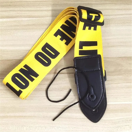 Ethnic Style Widened Acoustic Guitar Strap &ndash; Adjustable Yellow Letters