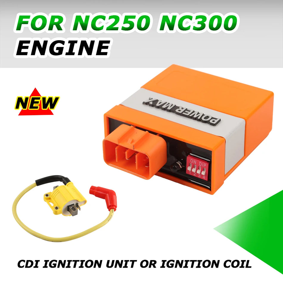 ZhongShen NC250 NC300 CDI Unit Box Ignition Coil Racing with DIP Switch, High Quality Metal and Plastic