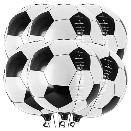 22-Inch 4D Soccer Ball Balloons for Kids' Birthday Parties