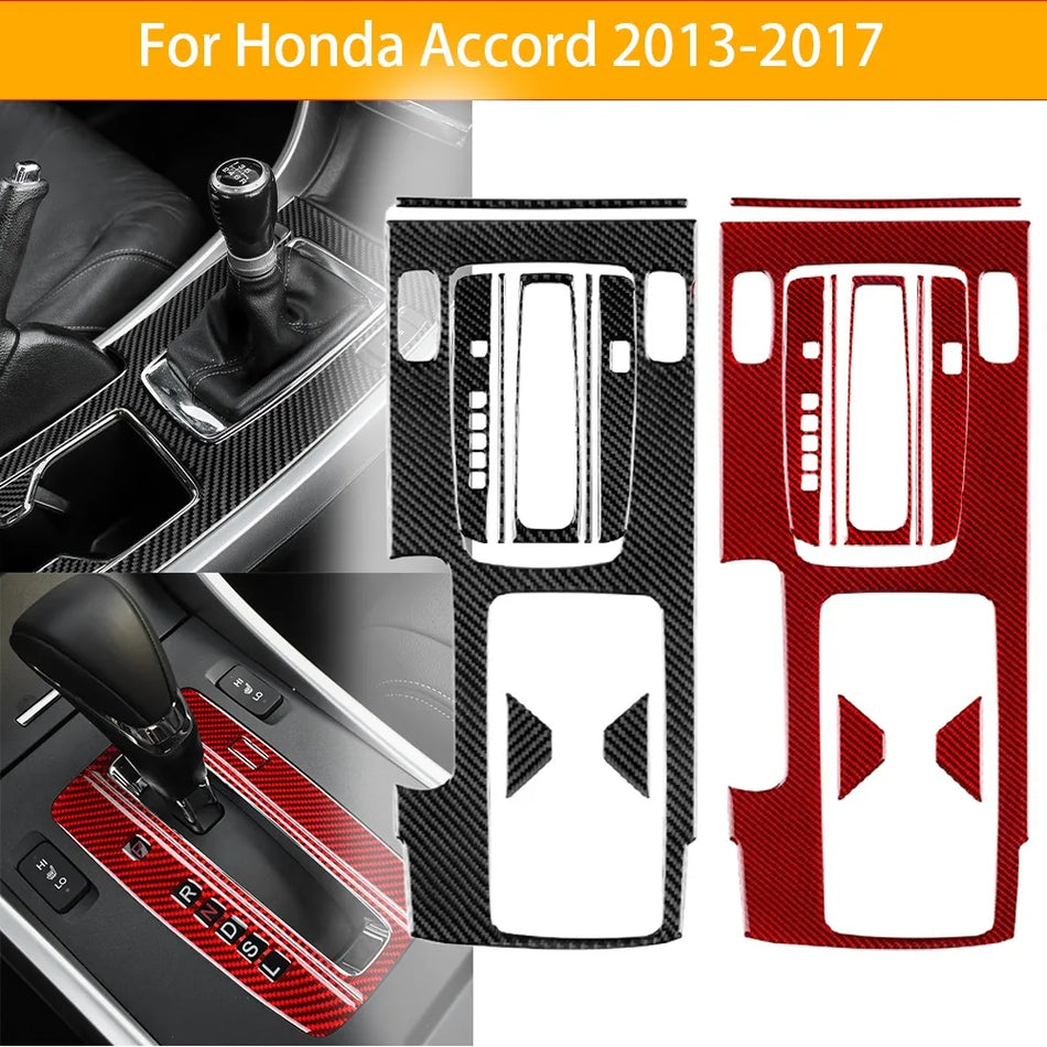 Naklejki na listwy konsoli centralnej z włókna węglowego do Honda Accord 2013-2017