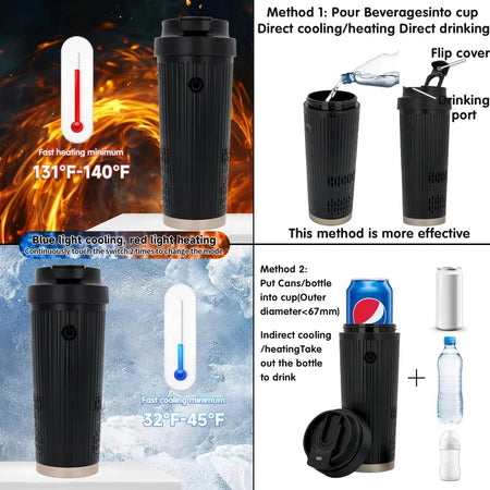 2 In 1 Car Thermos Cup &ndash; Smart Hot And Cold Cup Heating