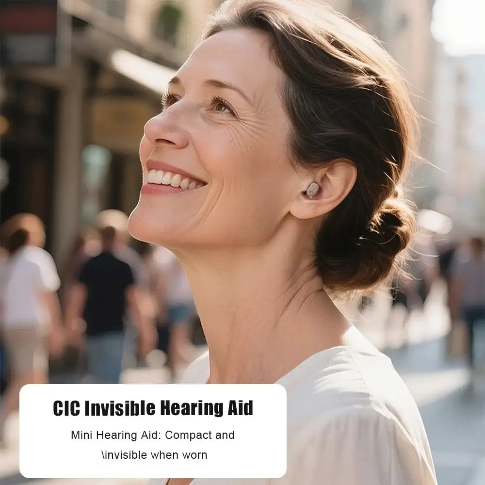 Rechargeable Wireless Invisible ITE Hearing Aid 140H Battery