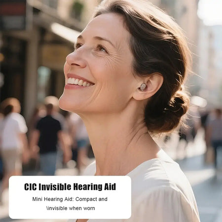 Rechargeable Wireless Invisible ITE Hearing Aid 140H Battery
