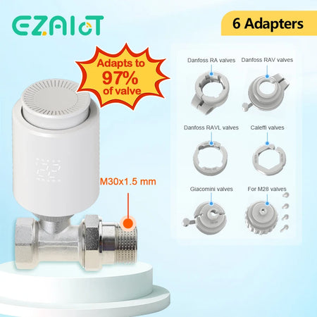 EZAIOT Tuya ZigBee Smart TRV &ndash; Precise Temperature Control