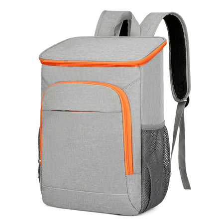 30L Cooler Backpack Leakproof &ndash; Insulated Lunch Bag Grey Orange
