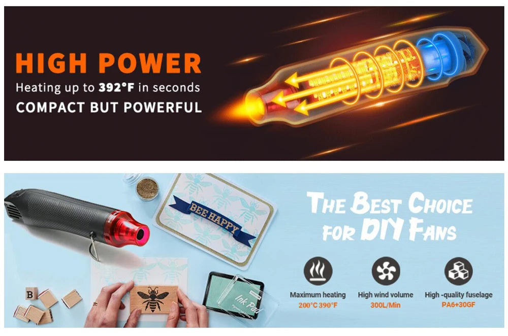 220V DIY Heat Gun 300W