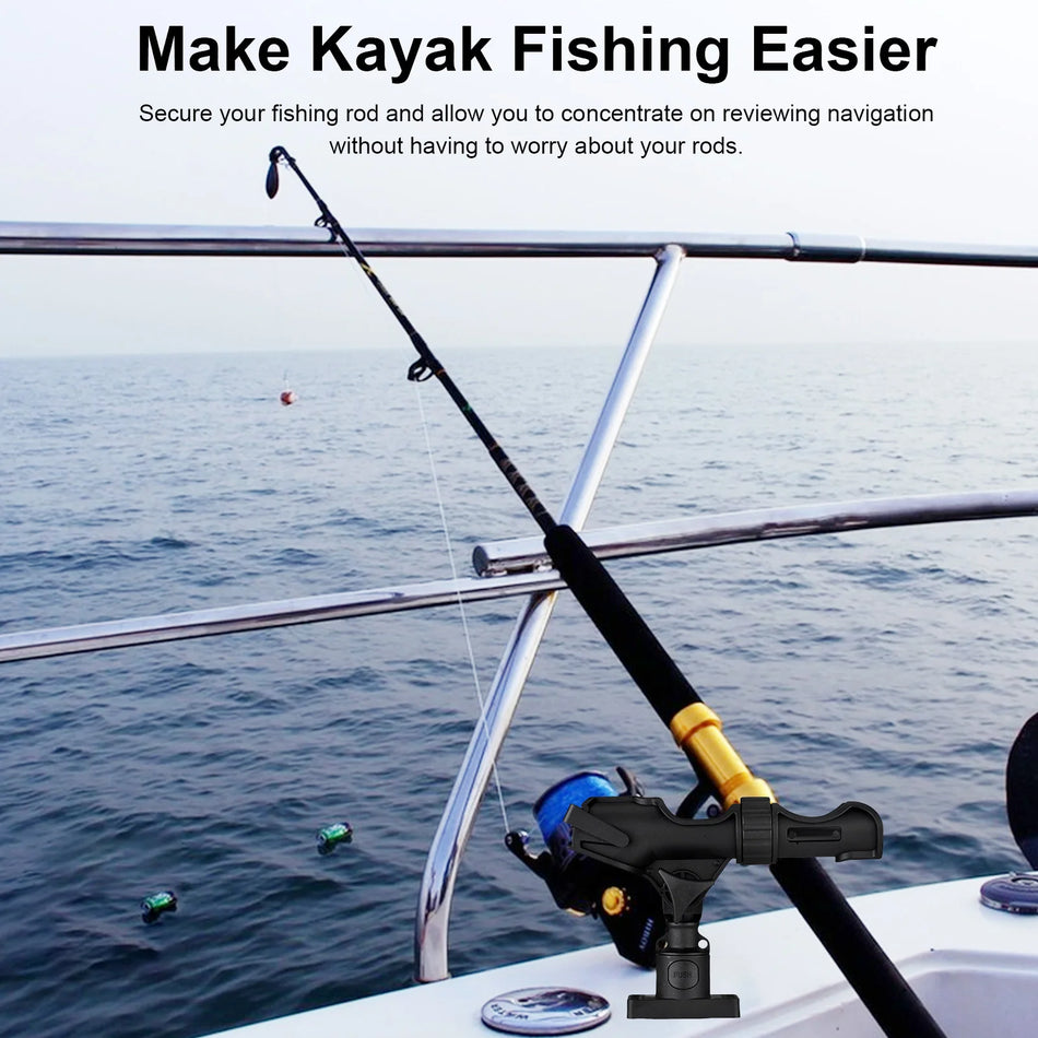 360-Degree Adjustable Fishing Rod Holder for Kayak and Boat