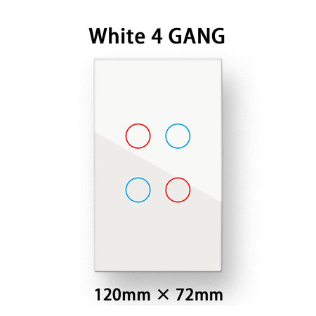 Brazilian Smart Touch Wall Switch - 4/6/8 Gang WiFi Voice Control white 4 gang