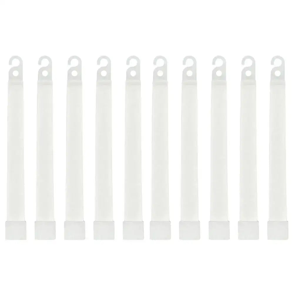 Waterproof 6 Inch Glow Sticks With Hook For Camping Gear WHITE