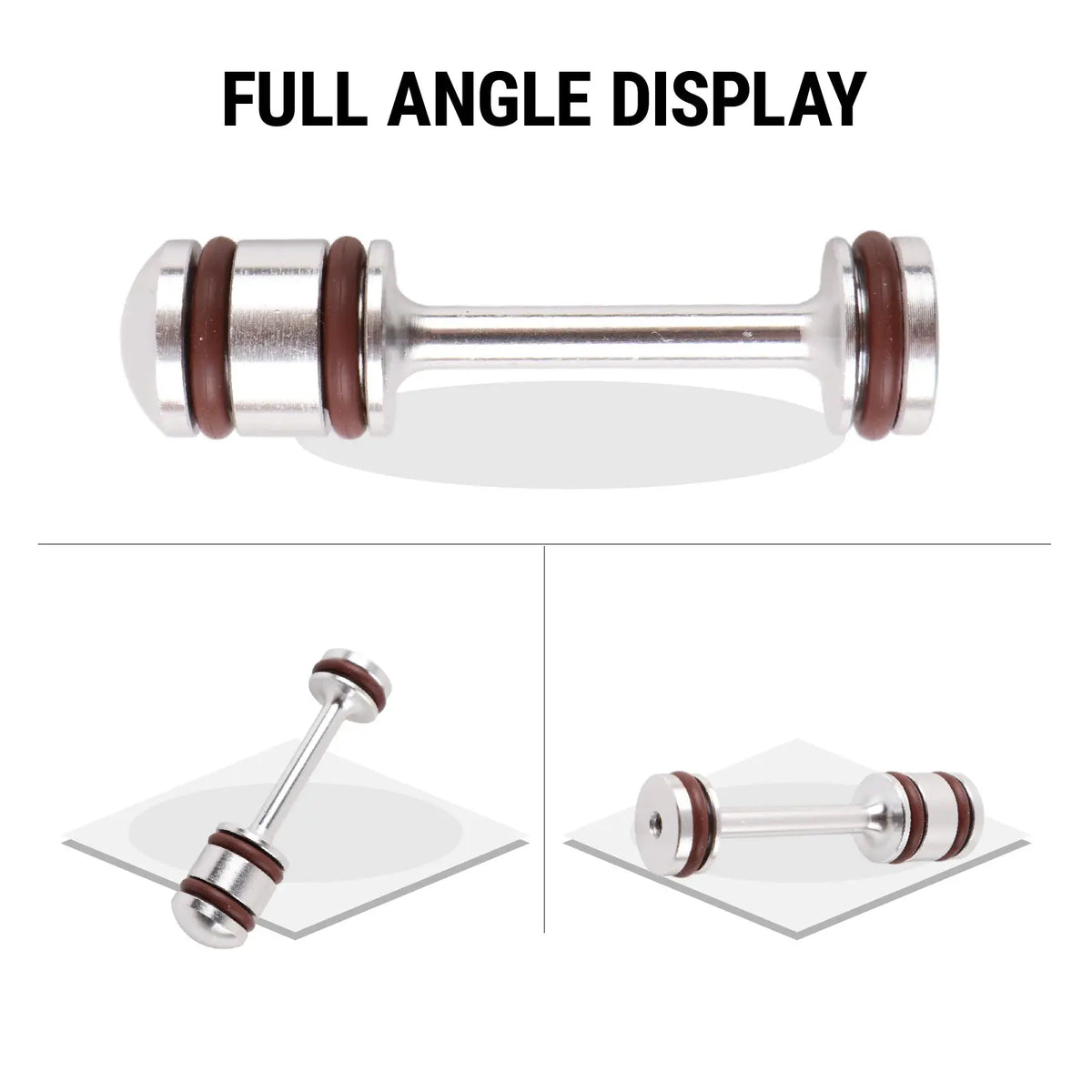 PIKBUK Billet Aluminum Oil Diverter Barbell & Front Gallery Plug Compatible with GM Gen III/IV For GM LS Engines W/FKM O Ring by InterCyprus Trading Ltd