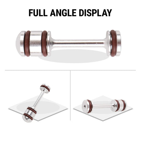 PIKBUK Billet Aluminum Oil Diverter Barbell & Front Gallery Plug Compatible with GM Gen III/IV For GM LS Engines W/FKM O Ring by InterCyprus Trading Ltd