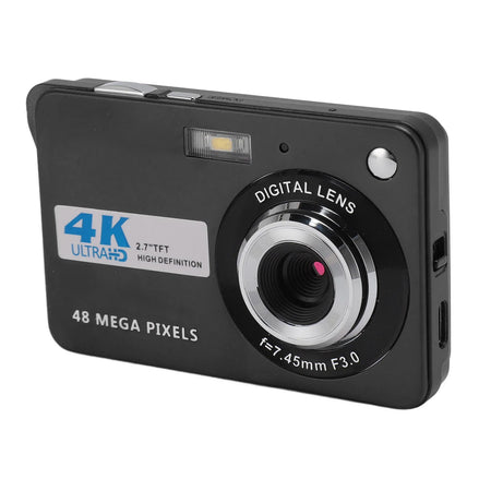 4K 48MP Autofocus Camera with 8X Zoom black