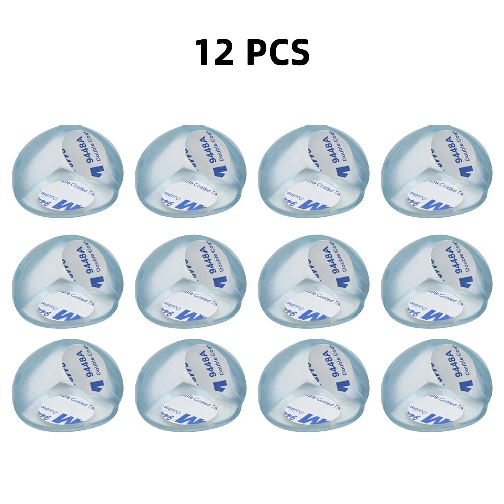 Transparent Baby Safety Silicone Corner Protectors 12PCS Round Shaped
