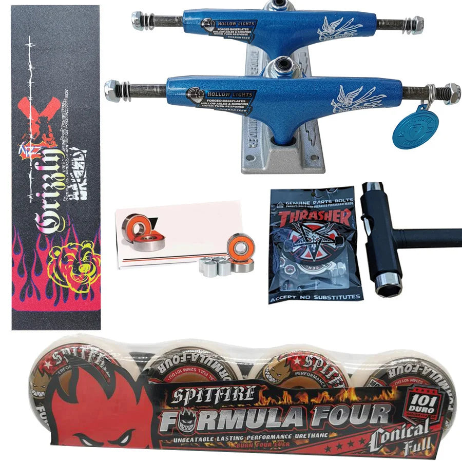 Spitfire Forged Thunder Trucks 5.25Inch &ndash; Chrome Bearings 52mm 101D 5