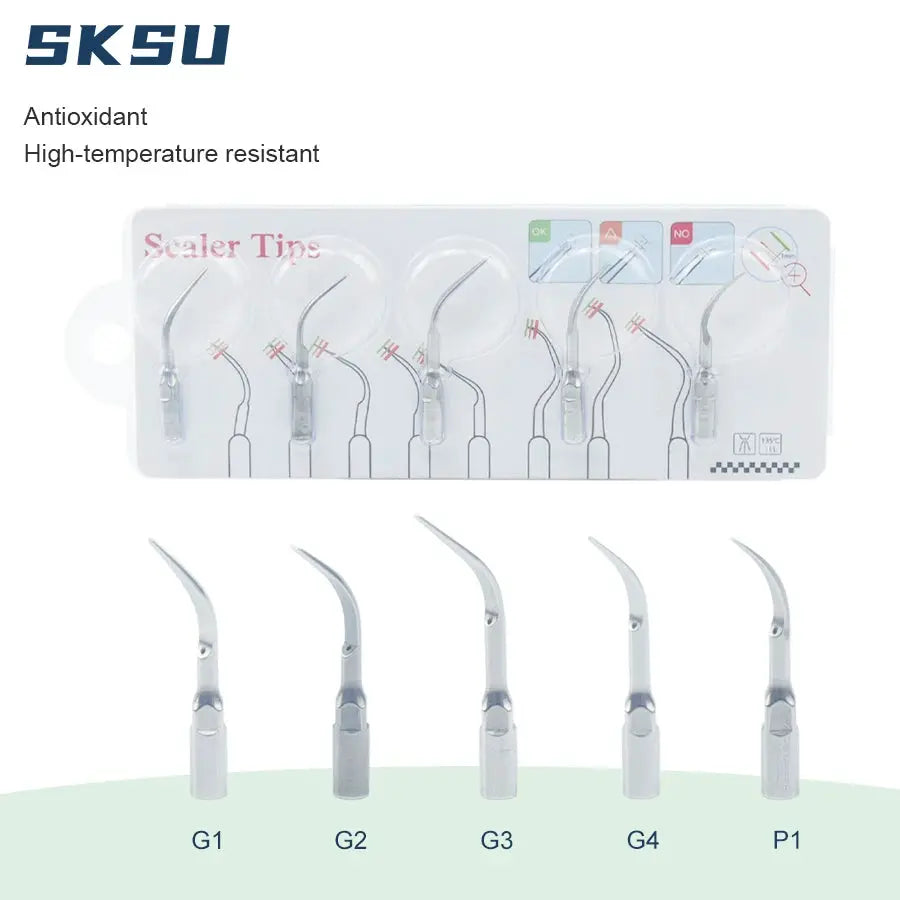 5pcs Dental Ultrasonic Scaler Tip Scaling Tip Periodontics Endodontics Fit EMS Woodpecker SATELEC DTE NSK by InterCyprus Trading Ltd