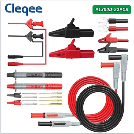 Cleqee P1300 Series Multimeter Test Lead Kit &ndash; 1000V Rating P1300D