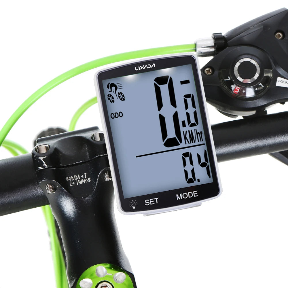 LIXADA Wireless Bike Computer LCD Screen &ndash; IPX6 Waterproof