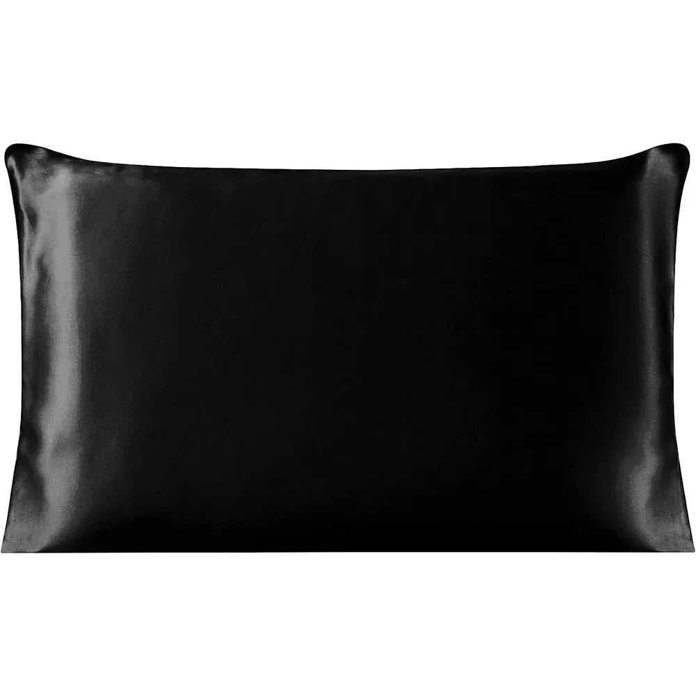 Natural Pure Silk Pillowcase &ndash; Luxurious Comfort for Hair and Skin Black / 20x36 inch-51x91cm / CHINA