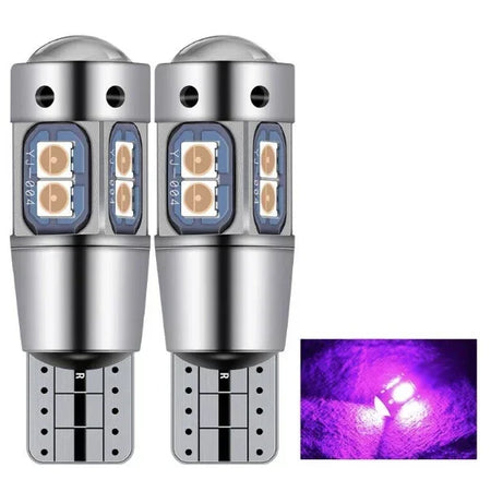 2Pcs Super Brigh T10 W5W 168 192 Led Lamp &ndash; CANBUS No Error Purple / 2 Pcs / T10