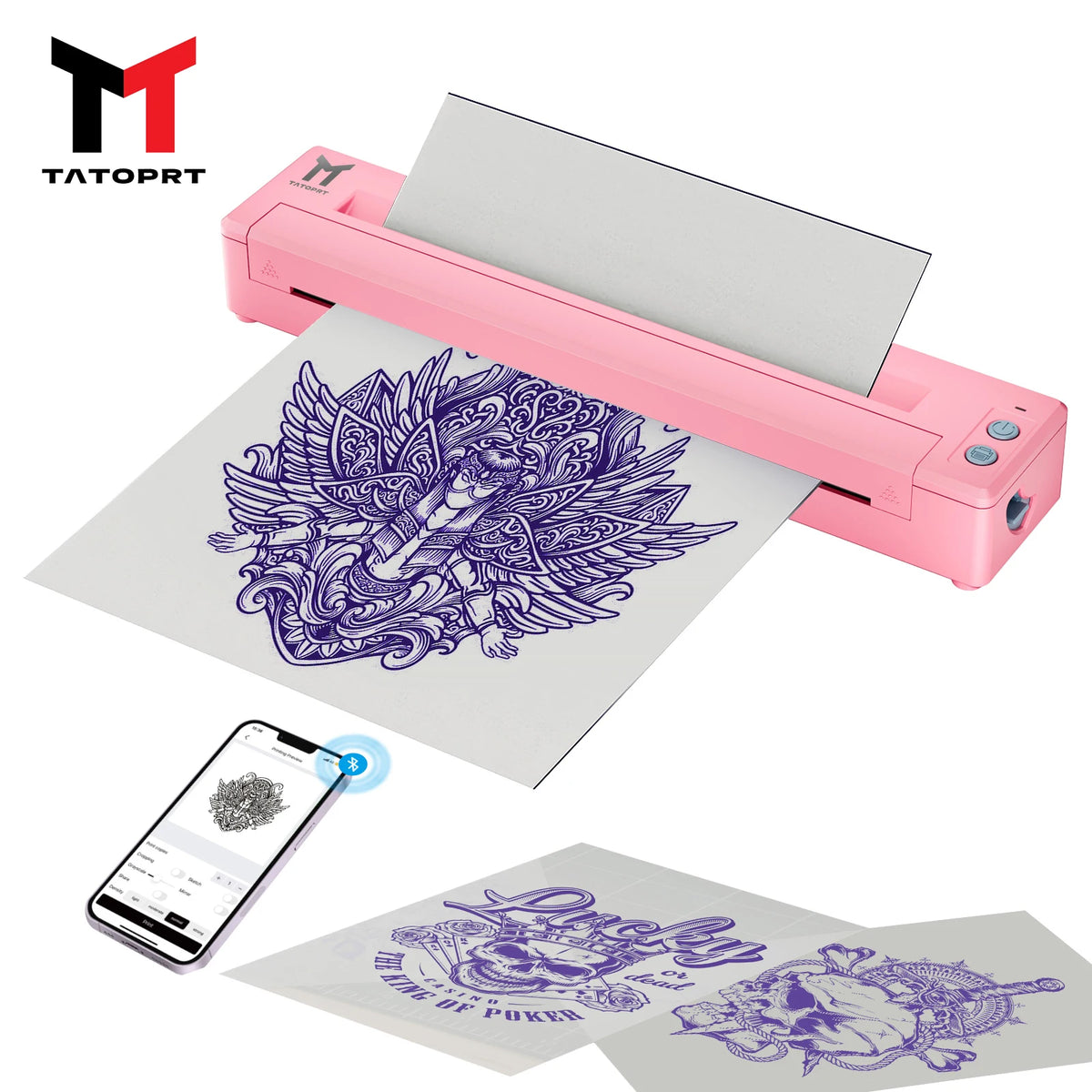 Bluetooth Tattoo Printer A4 &ndash; 5 Free Transfer Papers