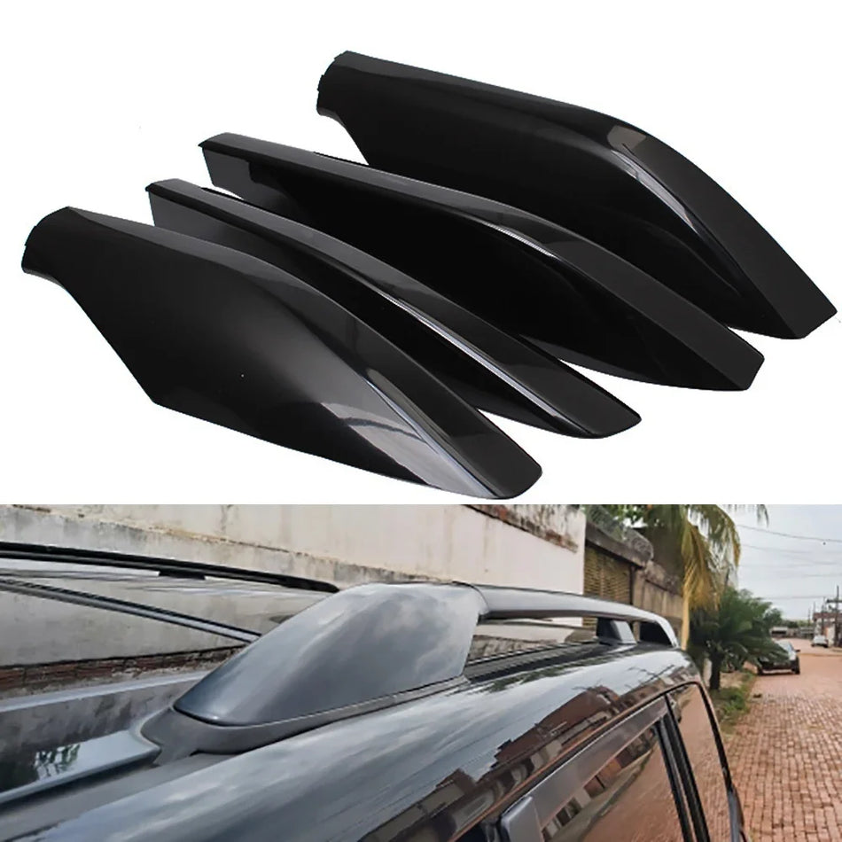 Toyota Land Cruiser Prado FJ120 Roof Rack End Protection Covers, črna ABS, 4PCS