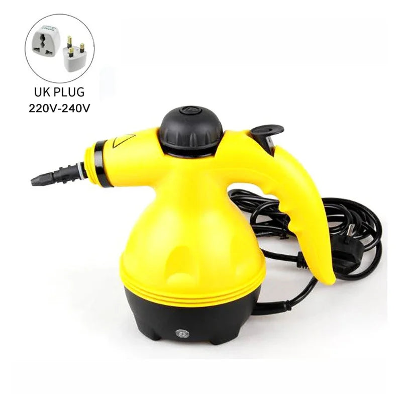 High Temperature Multi Purpose Steam Cleaner with 9 Accessories for Carpets, Curtains, and Car Seats UK Plug / 220 V
