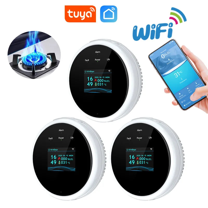 Tuya WiFi Gas Detector &ndash; LED Display and App Control