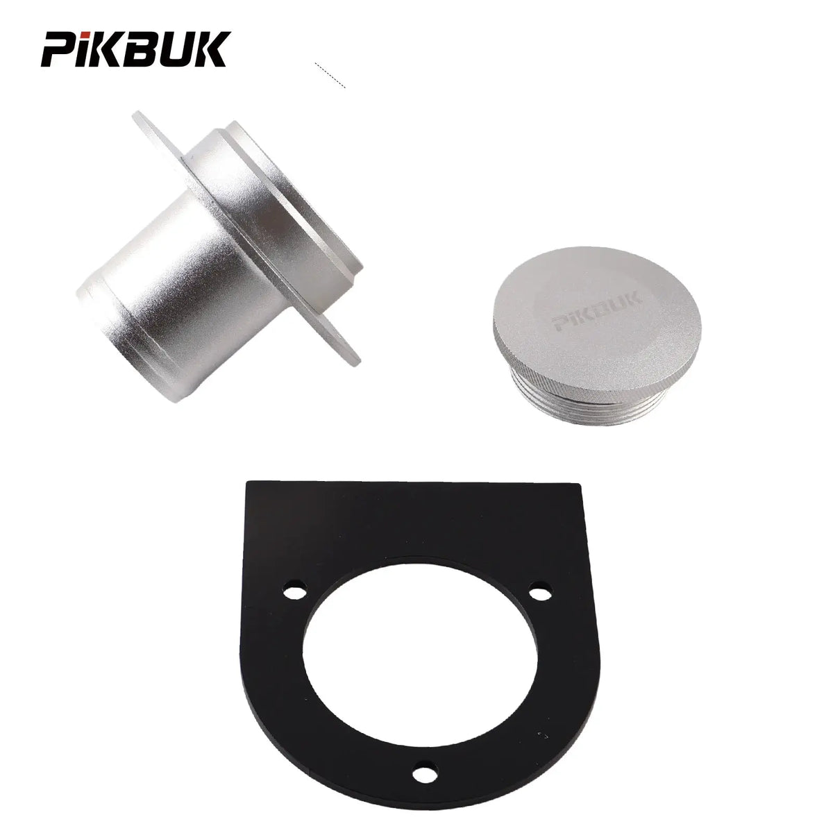 PIKBUK Fuel Tank Cap Assembly with Remote Filler Neck and Weld-On Steel Bracket for 2" Straight Hose 17-2530 by InterCyprus Trading Ltd