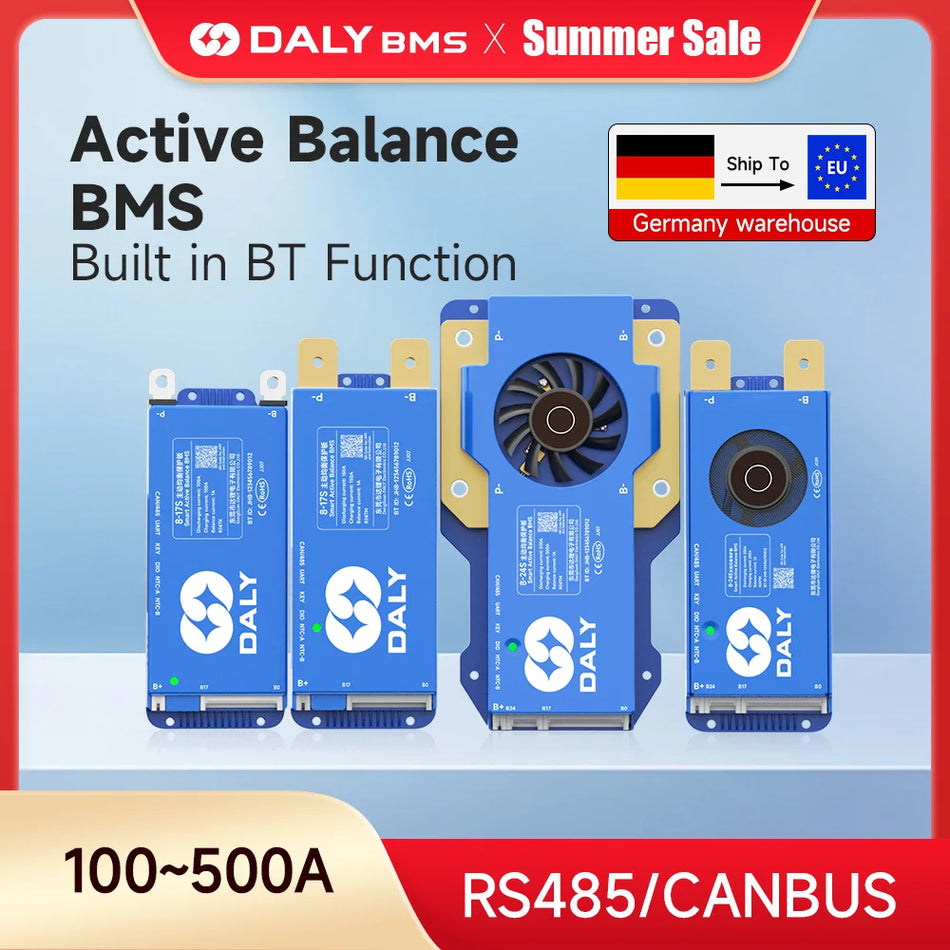DalyBMS LiFePO4 BMS 4S-24S BT CAN for Home Storage