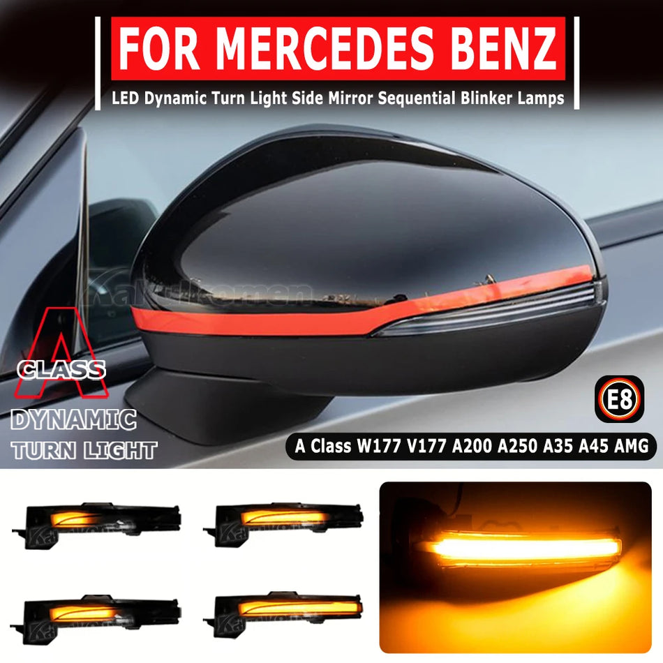 Dynamická LED směrová světla pro Mercedes Benz třídy A W177 V177 A200 CLA C118