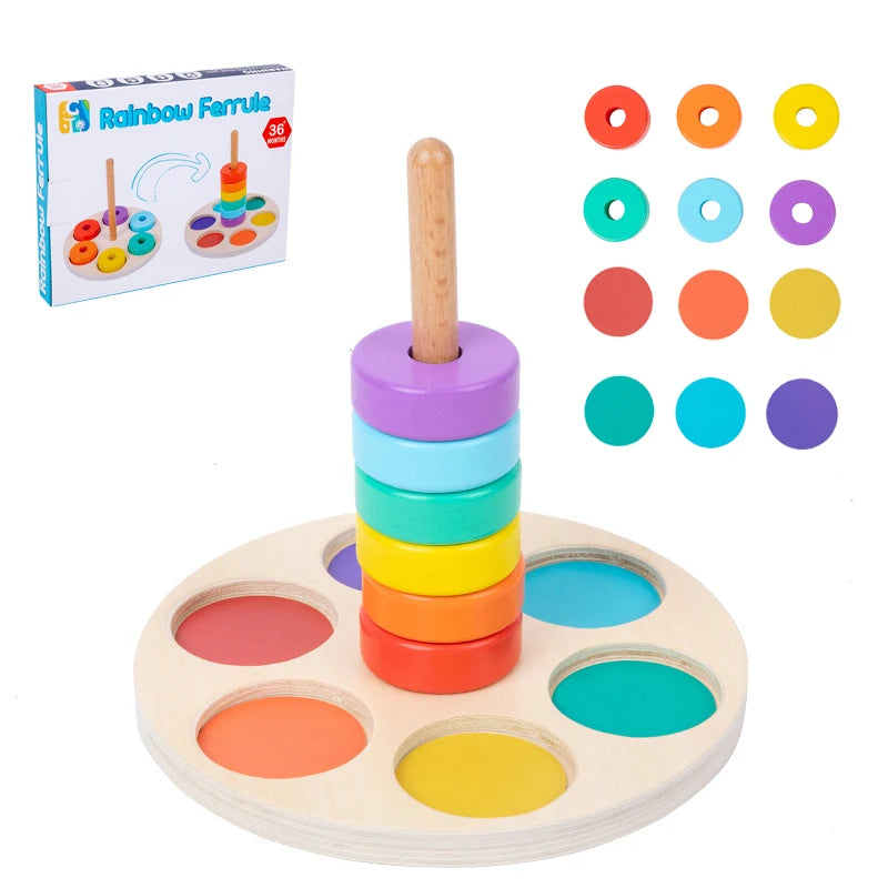 Wooden Building Blocks &ndash; Montessori Rainbow Blocks