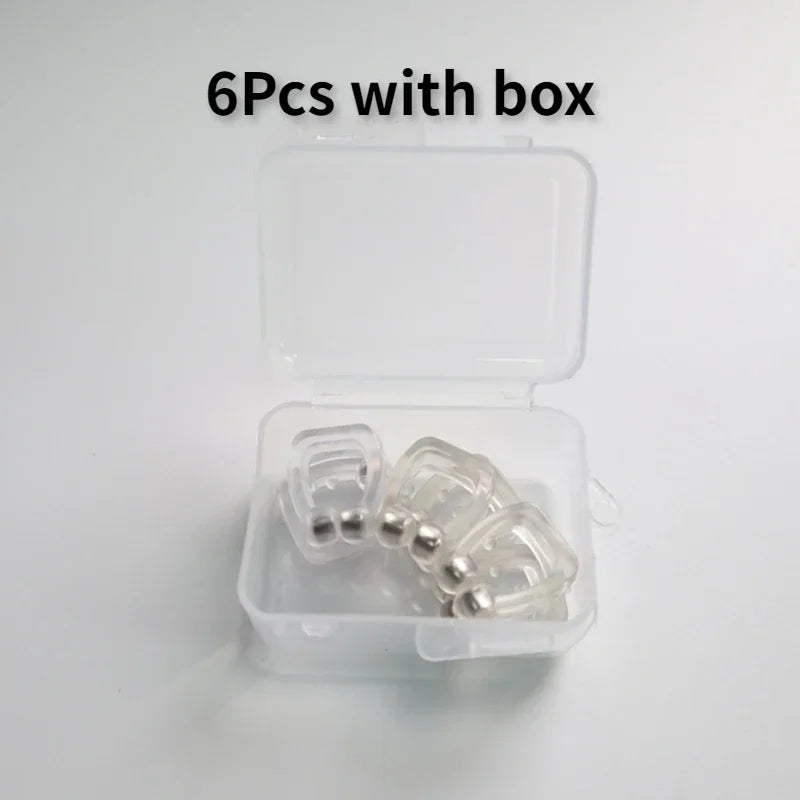 2 4 6pcs Magnetic Anti Snore Nose Clips &ndash; Easy Breathing 6pcs with box