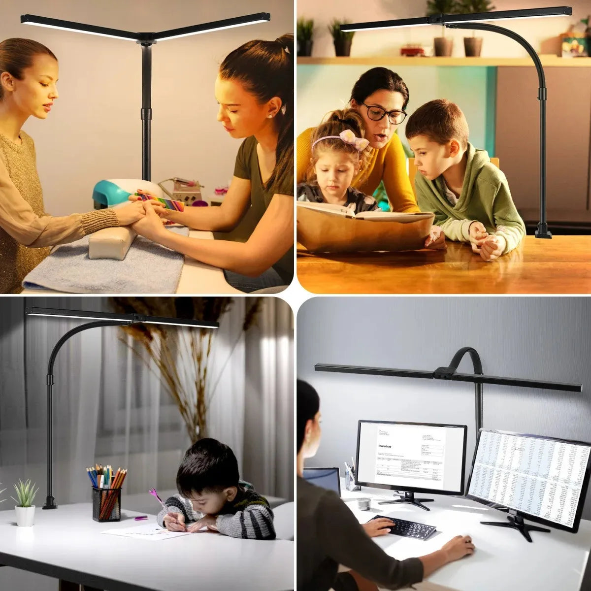 LED Desk Lamp Double/Single Head &ndash; Stepless Dimmable