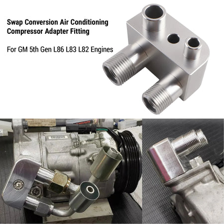 AC Line Compressor Adapter For GM Gen V L86 L83 Engine Swap Fitting by InterCyprus Trading Ltd