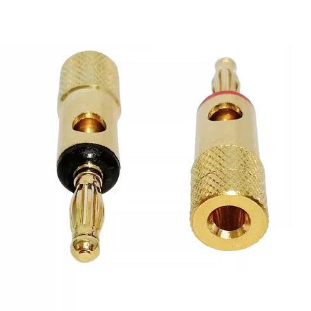 Gold-Plated 4mm Banana Plug Adapters &ndash; Low Resistance Audio
