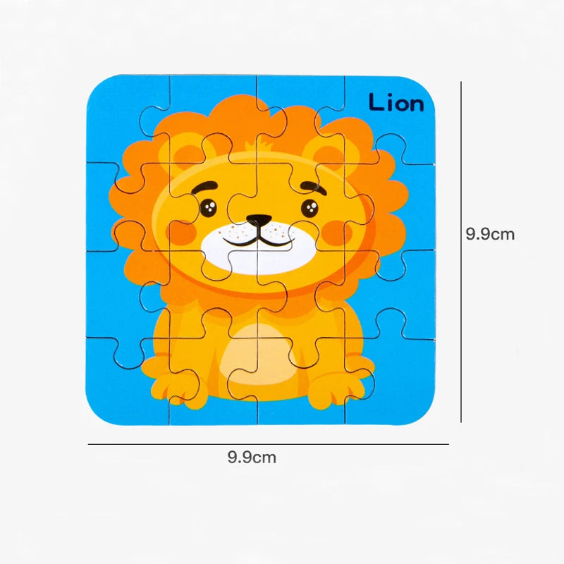 64 Pieces Wooden Puzzle Animals &ndash; Educational Toy For Kids