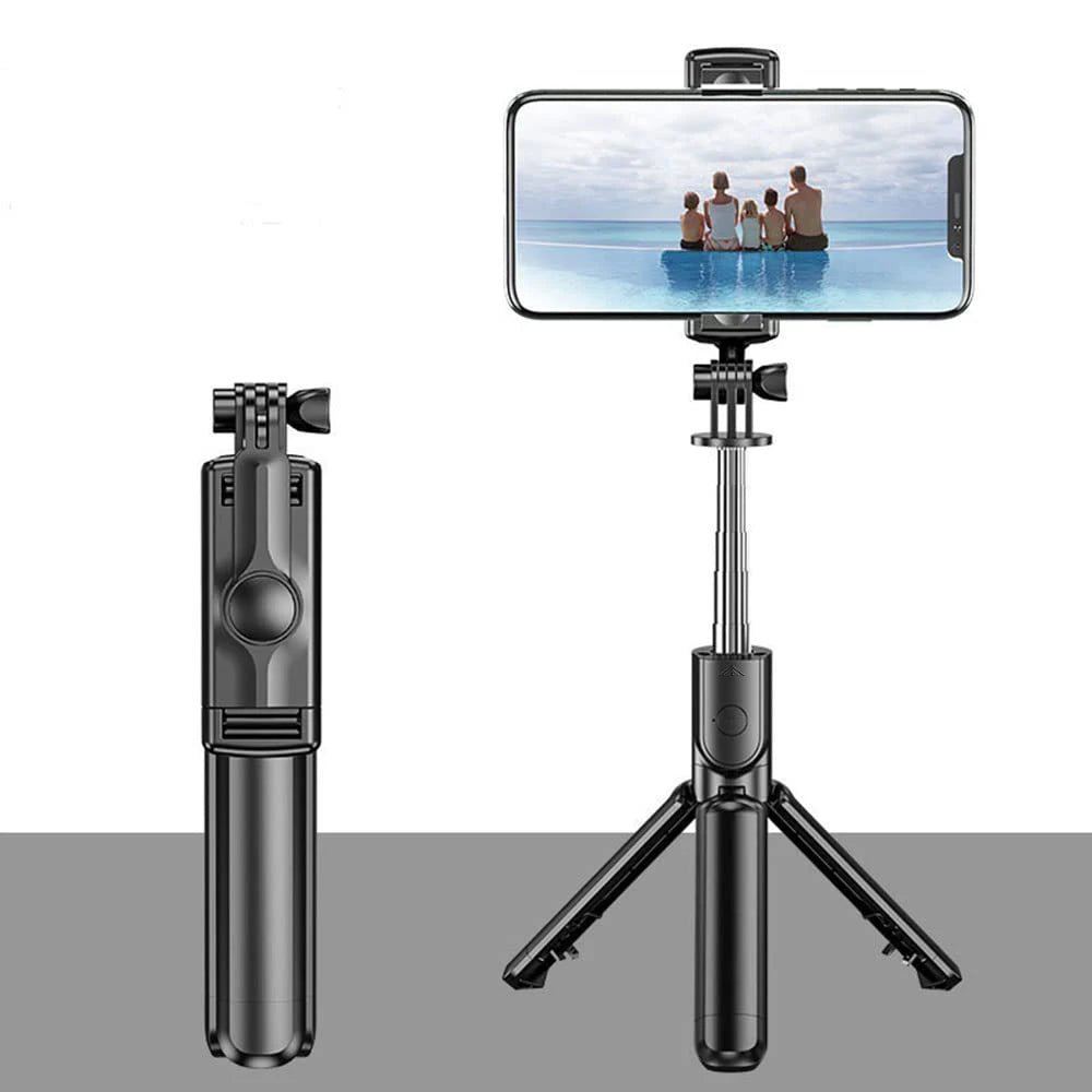 CrownQu Wireless Selfie Stick Tripod &ndash; Multifunctional Design for Ultimate Flexibility Black