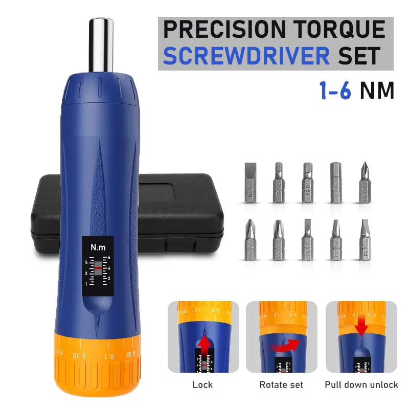 Maitepus Set odvijača s momentom 1 do 6 Nm za popravak bicikla