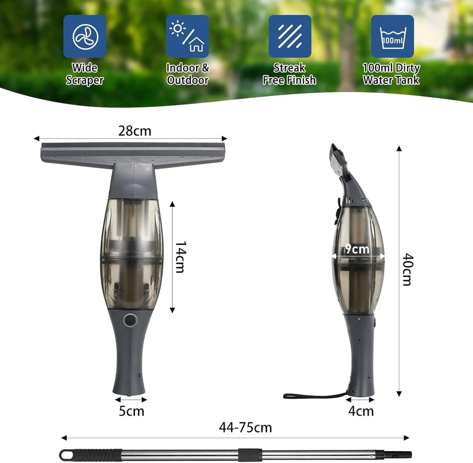 Набор оконных пылесосов с телескопической ручкой и лезвием 280 мм