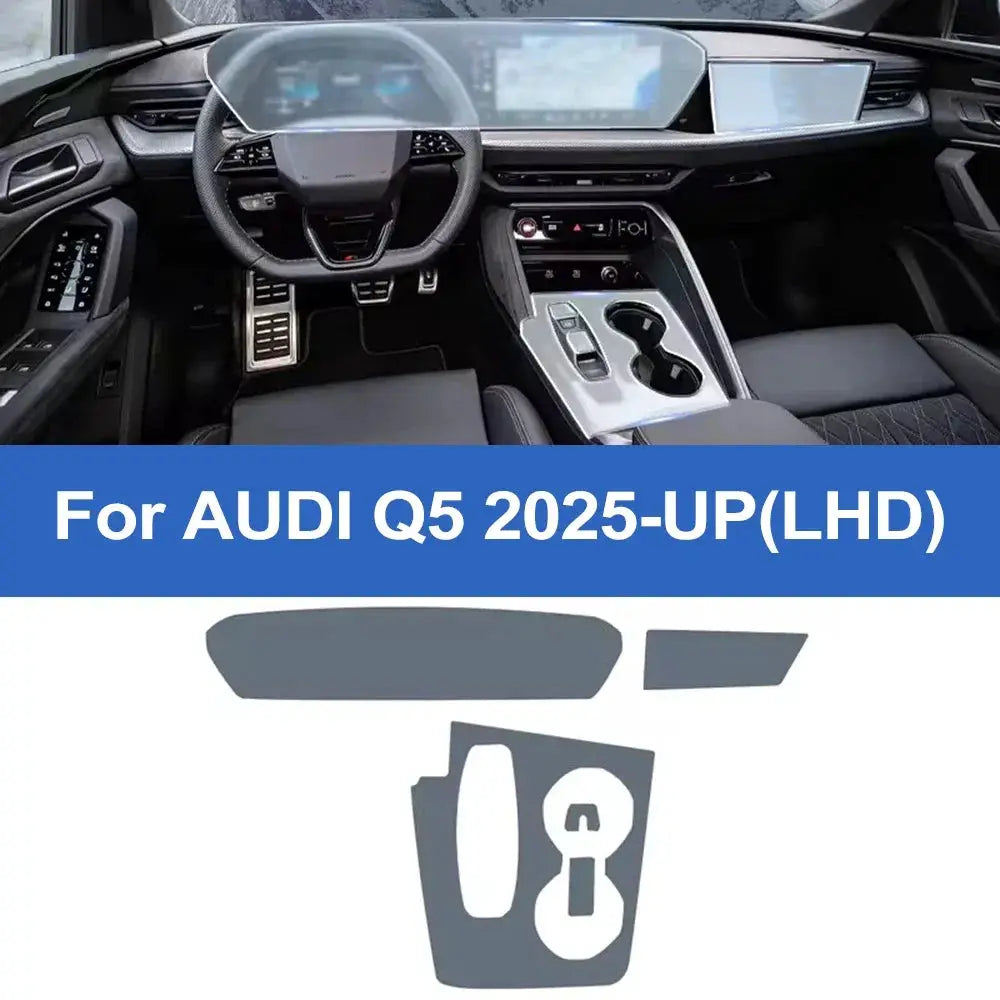 Pre Cut TPU Center Console Protective Film With Self Healing For Audi Q5 2025 by InterCyprus Trading Ltd