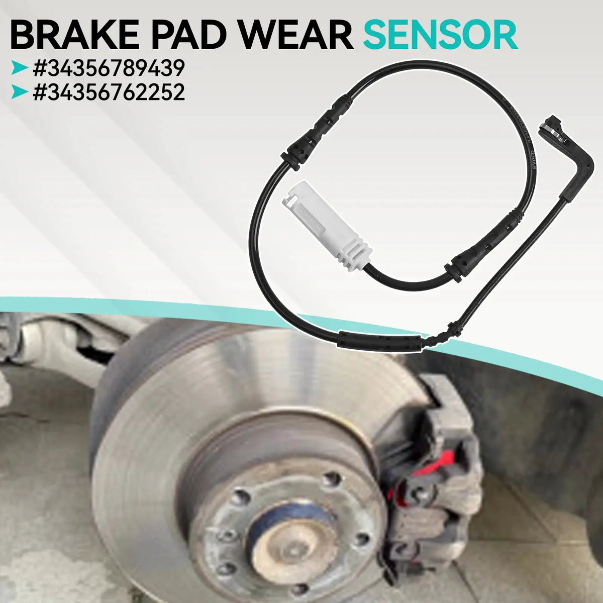 2 Car Brake Pad Sensor For BMW E82 E87 E88 E90 E91 E92 E93 Brake Pad Wear Sensor 34356789439 34356762252 34356789445 34356762253 by InterCyprus Trading Ltd