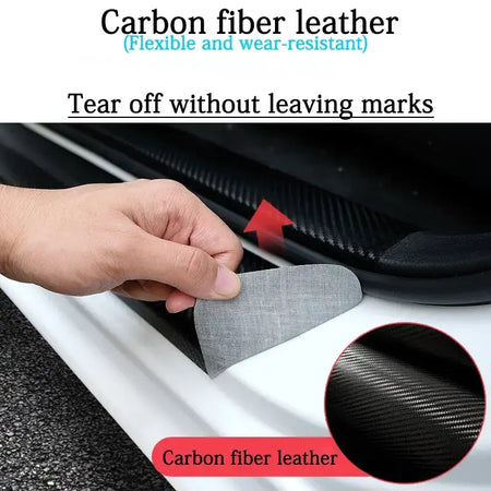 Carbon Fiber Car Door Sill Protectors 4Pcs For JAC S2 S3