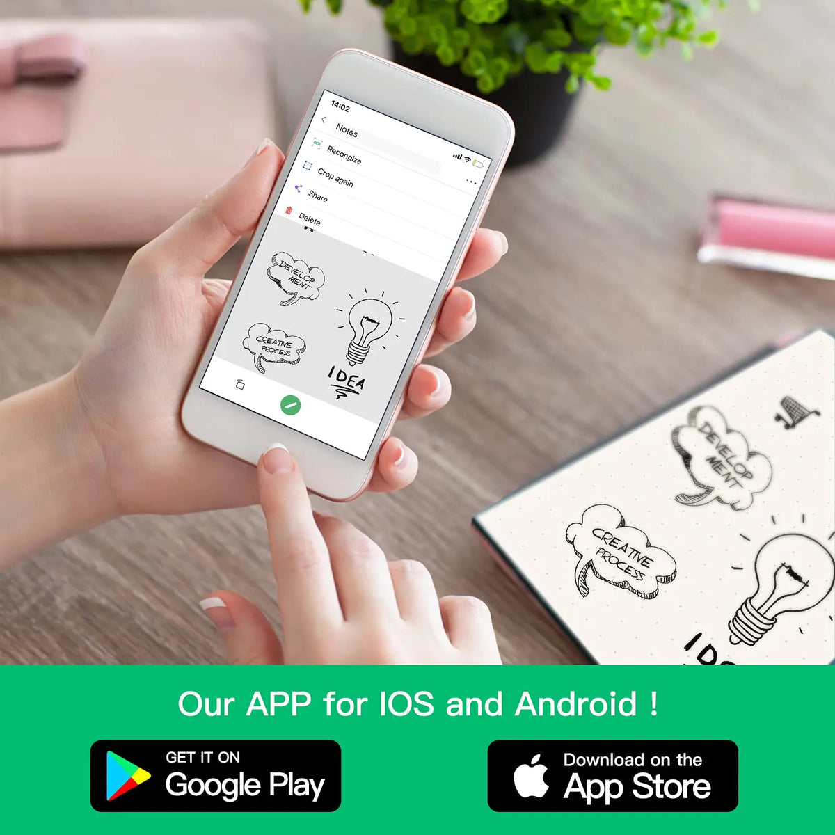 A6 Reusable Smart Notebook with Cloud Storage and Erasable Pen