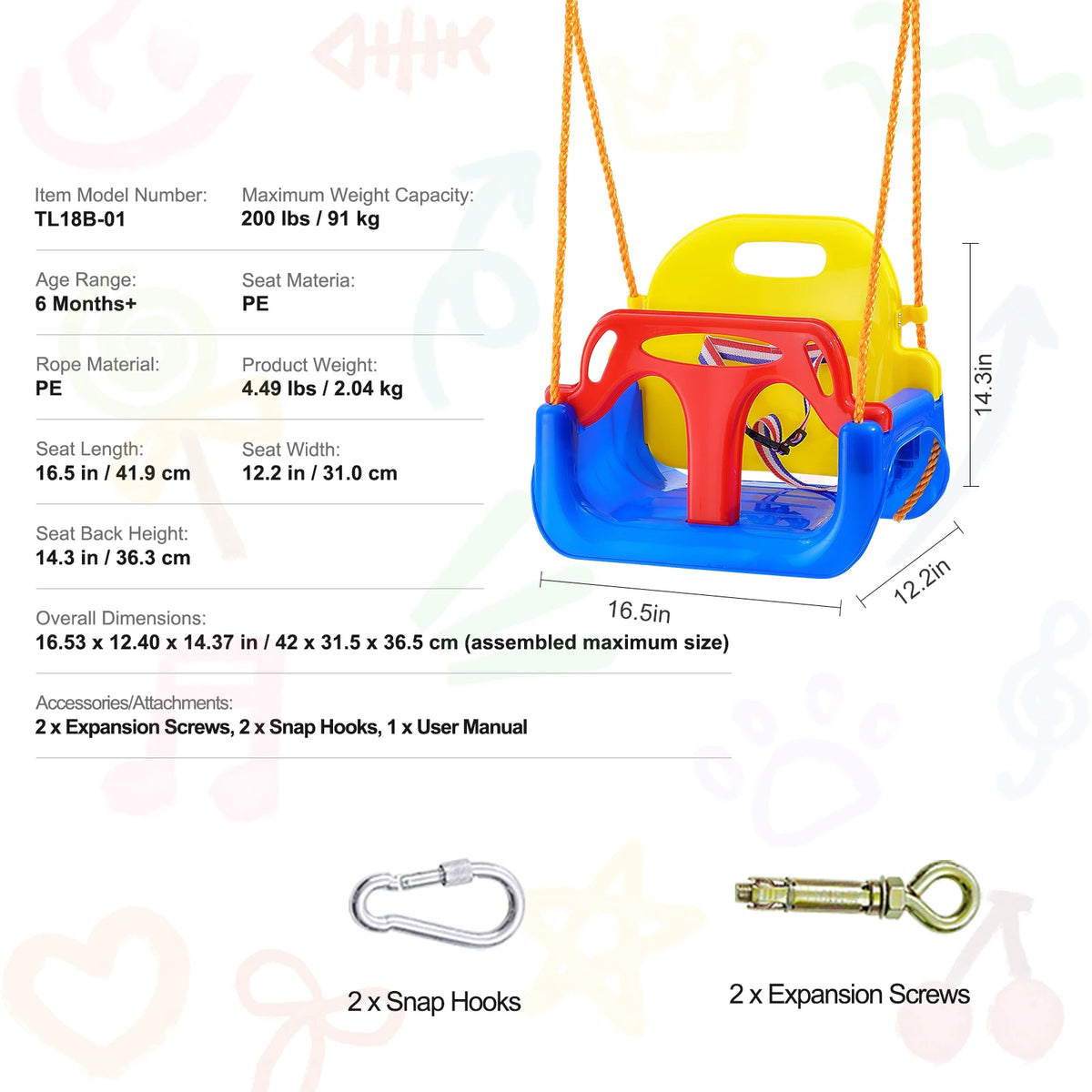 SucceBuy Tree Swing Saucer Round Swing 750lbs &ndash; Sturdy Ropes 3in1 Tolder 200lbs / spain
