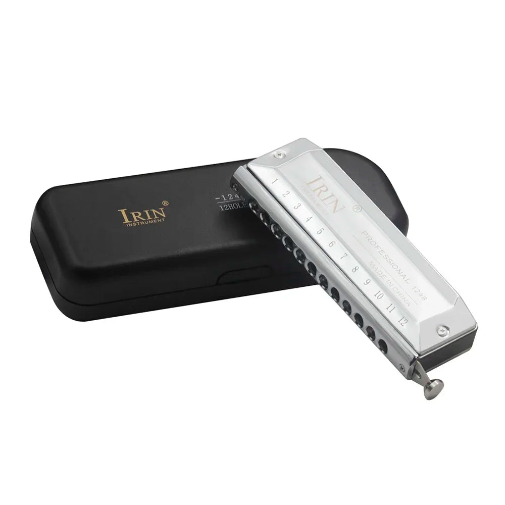 IRIN 12 Hole 48 Tone Harmonica &ndash; Chromatic Switch Pro