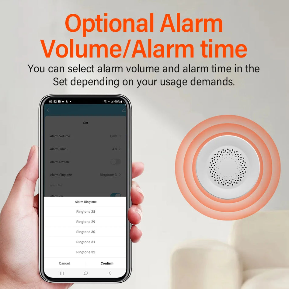 Tuya WiFi Siren Alarm - Smart Home Security 100dB Speaker, Alexa &amp; Tuya Compatible