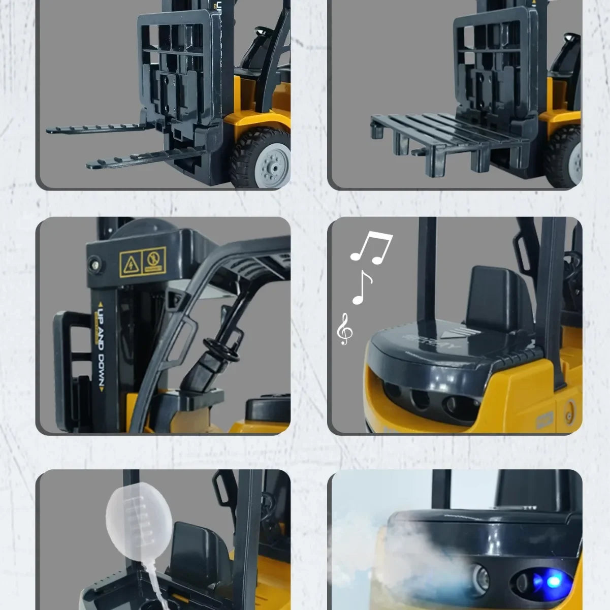 2In1 RC Forklift Truck With Trailer &ndash; Realistic Sound