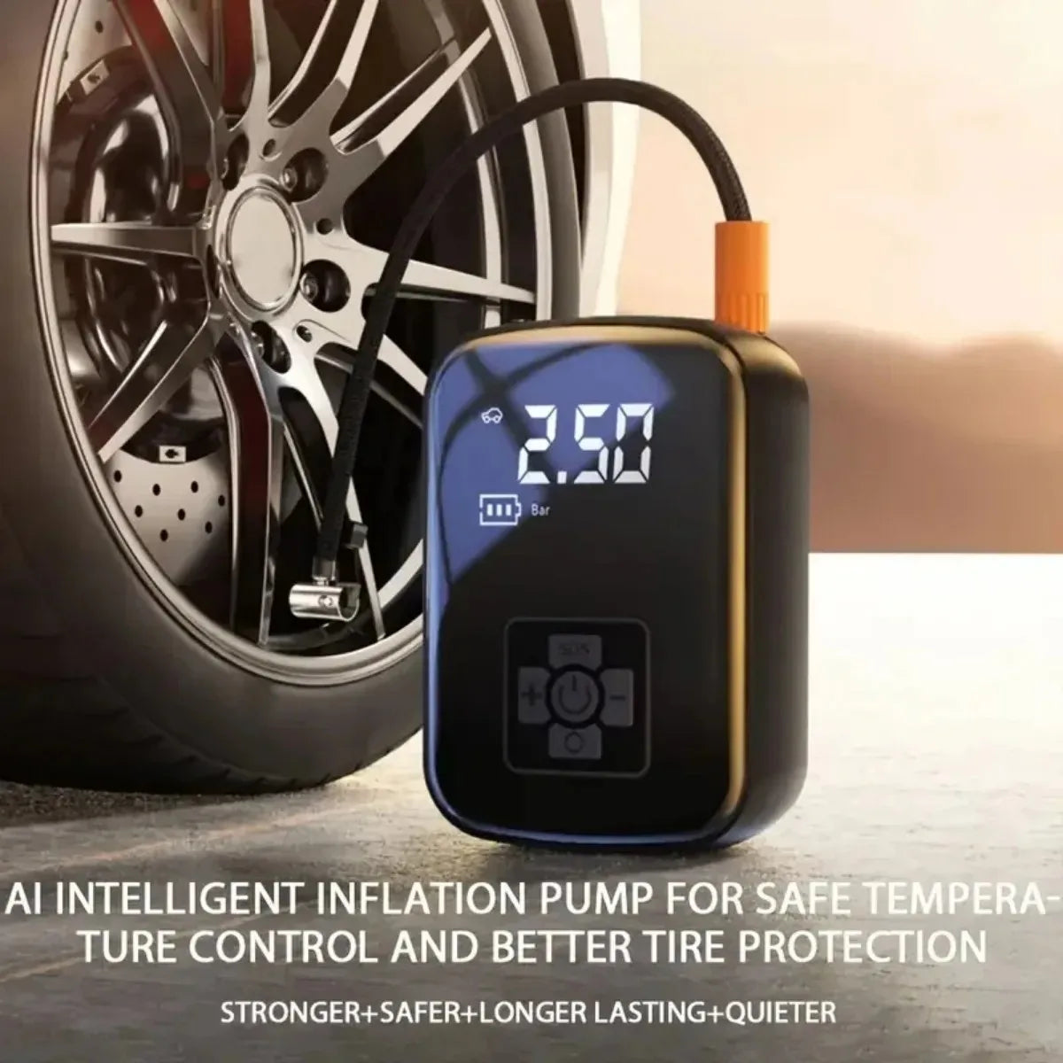 Wireless Portable Car Air Pump with Intelligent Digital Display