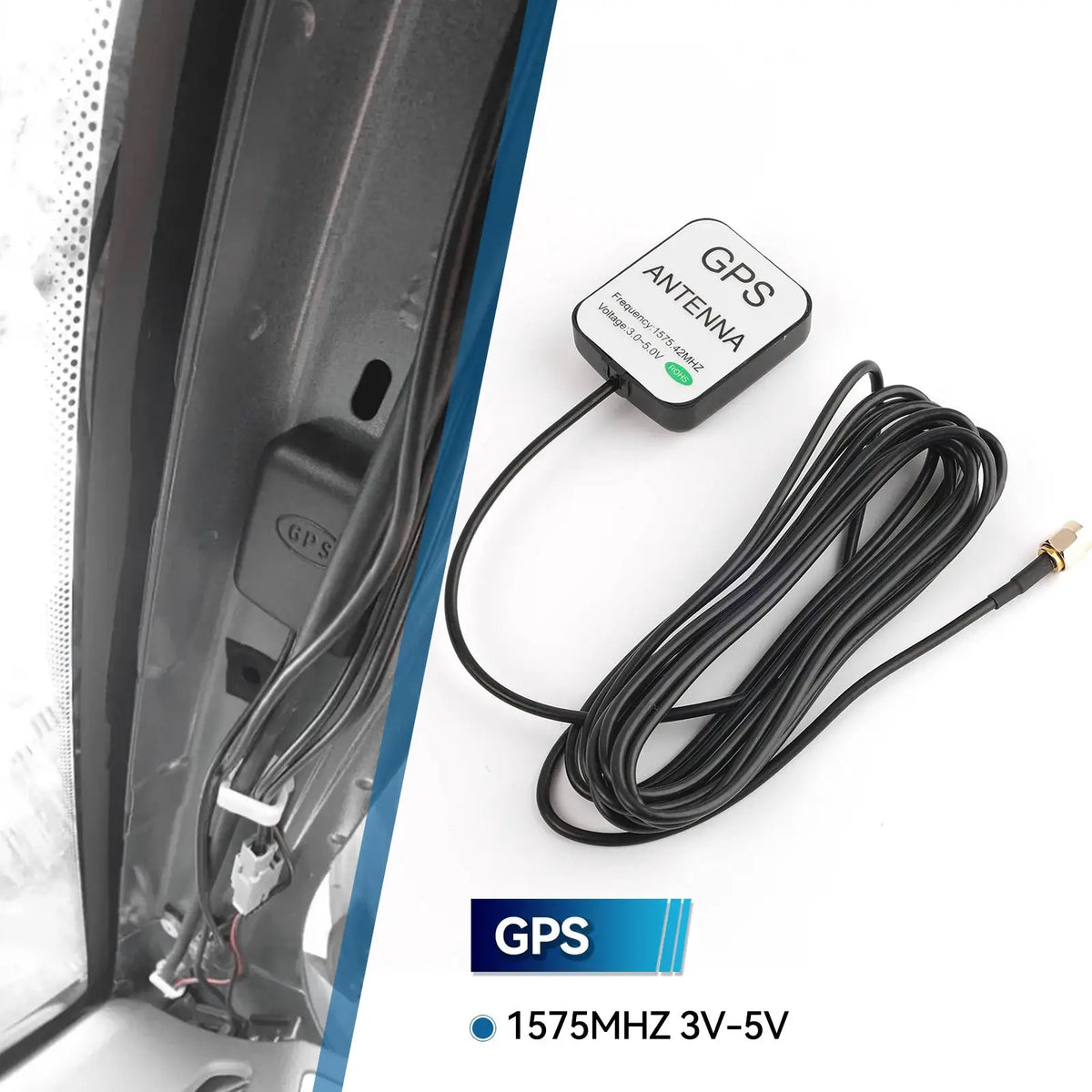 Car GPS Antenna SMA Connector 3 Meter Cable GPS Receiver Auto Aerial Adapter for Car Navigation Camera Player Locating Antenna by InterCyprus Trading Ltd