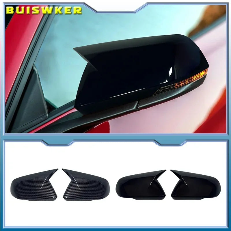 Capas de Espelho em Fibra de Carbono Preta para Ford Mustang 2015-2022